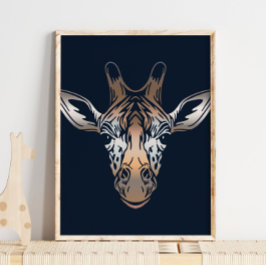 Giraffe African Print | Elegante Giraffe Tierart Poster