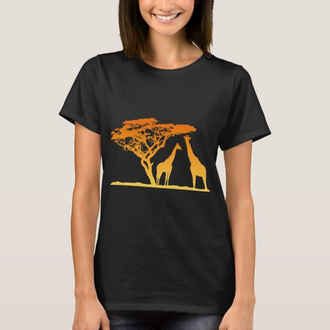 Giraffe African Safari Savannah T-Shirt (Vorderseite)