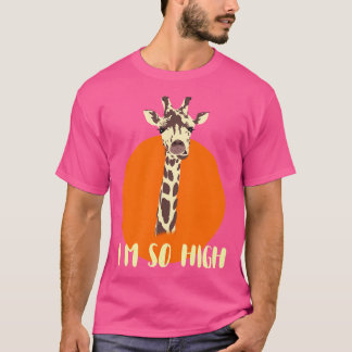 Giraffe Afrika Tier Lang Hoch Sagen Humor T-Shirt