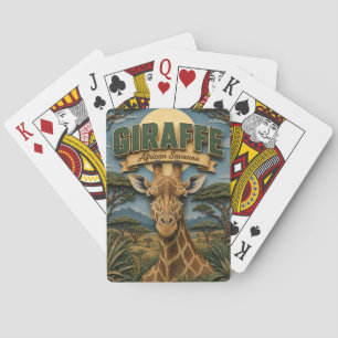 Giraffe Afrikanische Savanne POPCUT Spielkarten