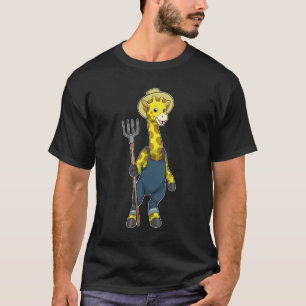 Giraffe als Bauer mit Pitchfork T-Shirt