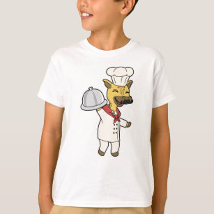 Giraffe als Koch mit Kochen Schürze & Platter T-Shirt