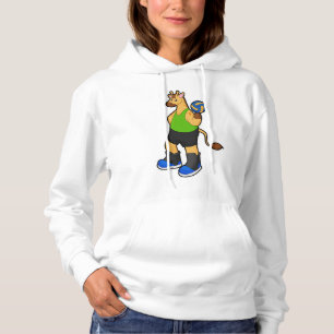 Giraffe als Volleyballspieler mit Volleyball Hoodie