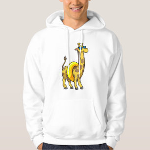 Giraffe am Strand mit Swim Ring & Sonnenbrille Hoodie