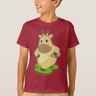 Giraffe American Football T-Shirt