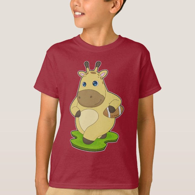Giraffe American Football T-Shirt (Vorderseite)