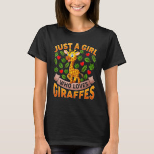 Giraffe Animal Just a Girl, der Giraffen Lieben T-Shirt