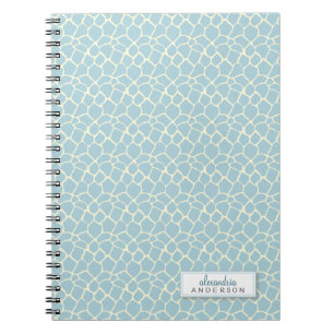 Giraffe Animal Muster Custom Notebook (Babyblau) Notizblock