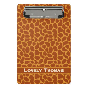 Giraffe Animal Skin Mini Klemmbrett