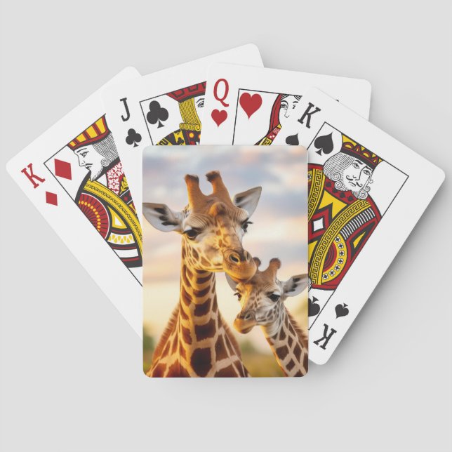 Giraffe Animal Wild Beauty Freedom Wilderness Art Spielkarten (Rückseite)