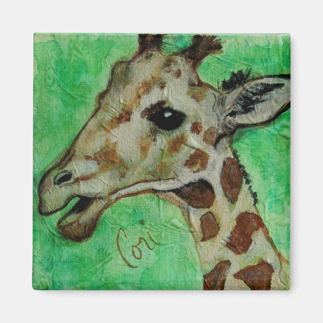 Giraffe Animal Wildlife Art Magnet (Vorne)