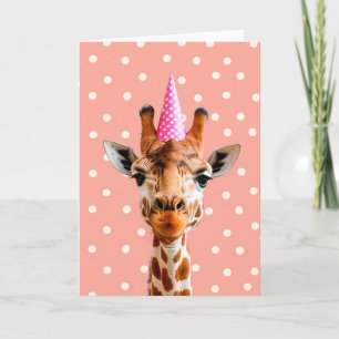 Giraffe Anniversaire Carte de voeux