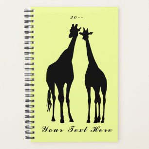 Giraffe - Anpassbar + Hinzufügen von Text / Name - Planer