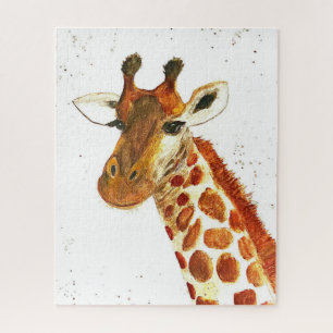 Giraffe Aquarelltiere Safari African Jungle J