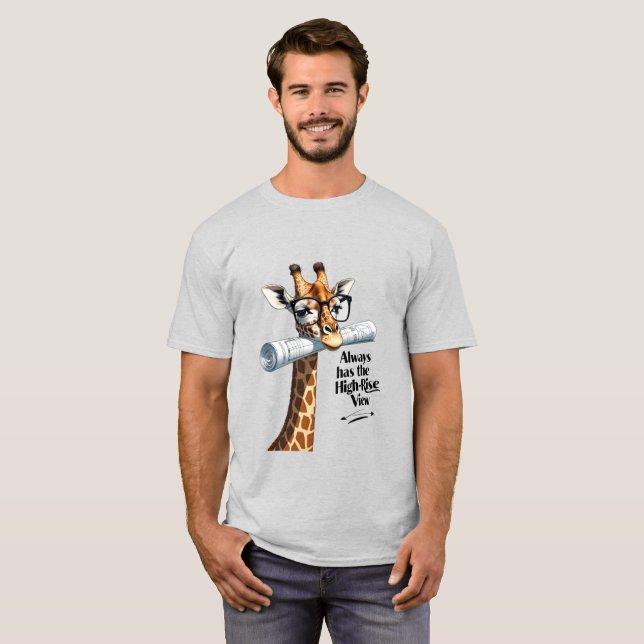 Giraffe Architect T-Shirt - hat eine hochauflösend (Vorne ganz)