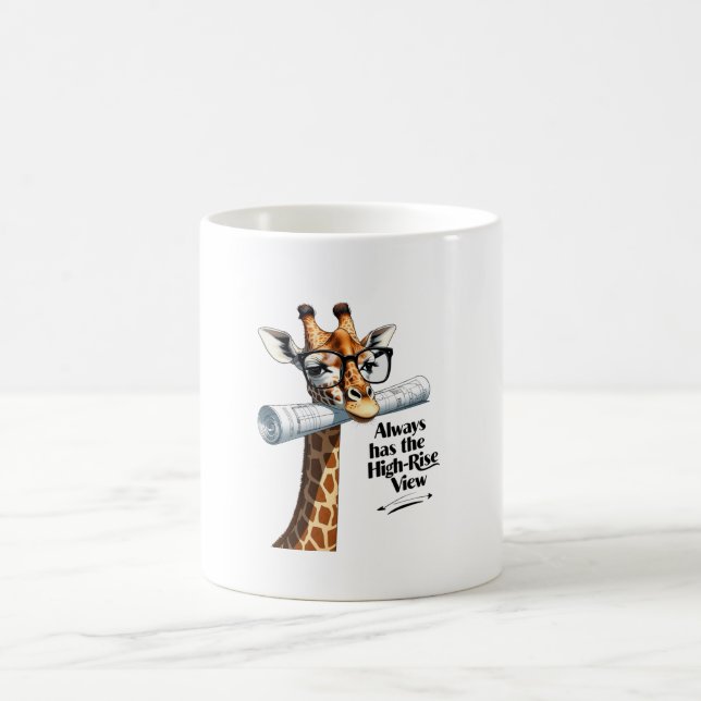 Giraffe Architect-Tasse - lustig Kaffeetasse (Mittel)