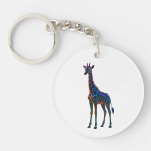 Giraffe Art en verre arc-en-ciel