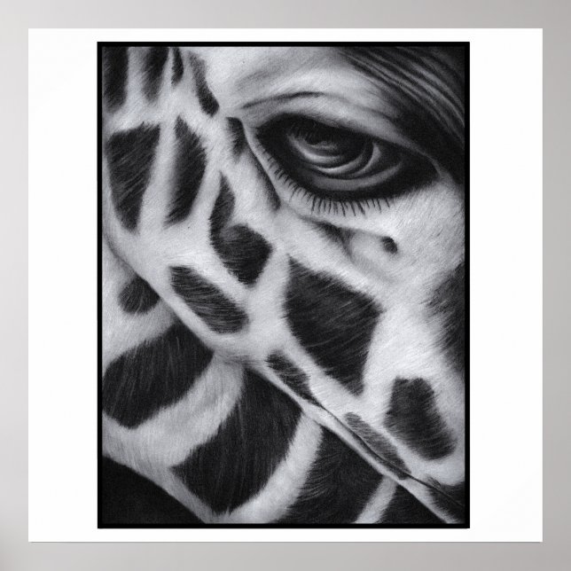 Giraffe Art Print Modern Poster (Vorne)