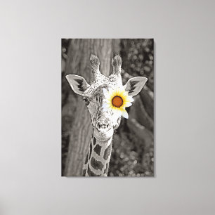 Giraffe Art Sur Toile Enveloppée !