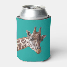 Giraffe auf Aquamarin Dosenkühler