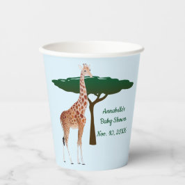 Giraffe auf der Savanna Pappbecher