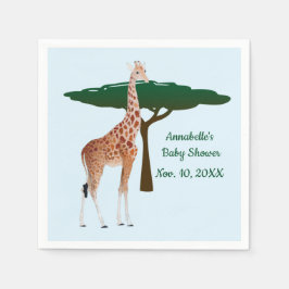 Giraffe auf der Savanna Serviette