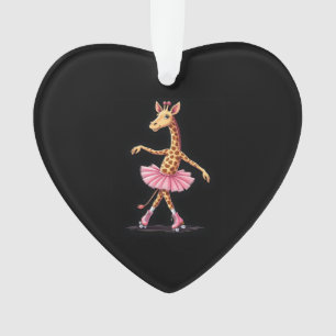 Giraffe auf Rollschuhen in rosa Tutu Tank Top Ornament