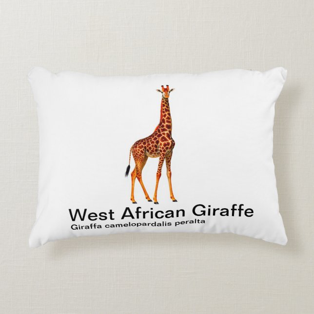 Giraffe auf weißem Kissen (Vorderseite)