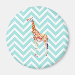 Giraffe auf Zickzack Zickzack. Magnet