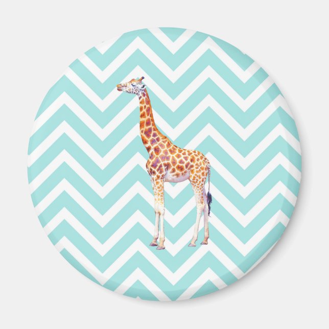 Giraffe auf Zickzack Zickzack. Magnet (Vorne)
