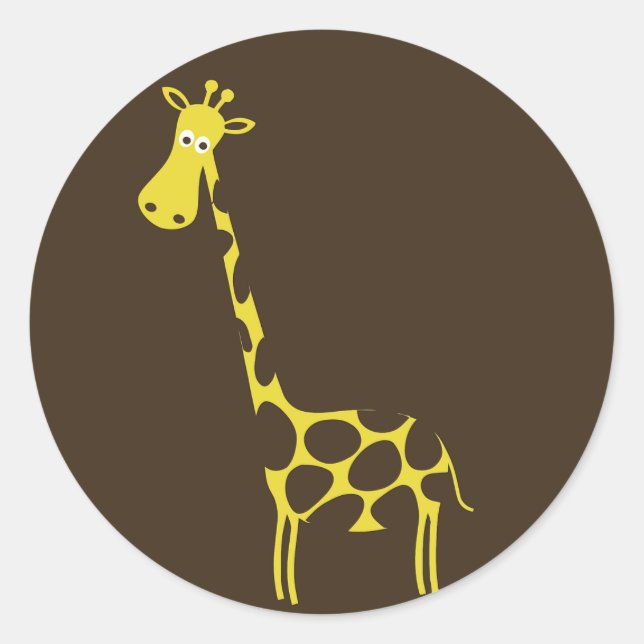 Giraffe-Aufkleber Runder Aufkleber (Vorderseite)