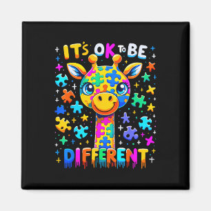 Giraffe-Autismus-Bewusstsein Es ist okay, anders z Magnet