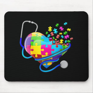 Giraffe Autismus sieht Welt anders Angle Awaren Mousepad
