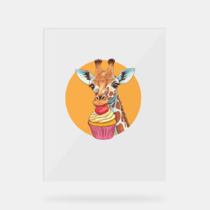 Giraffe Avec Cupcake