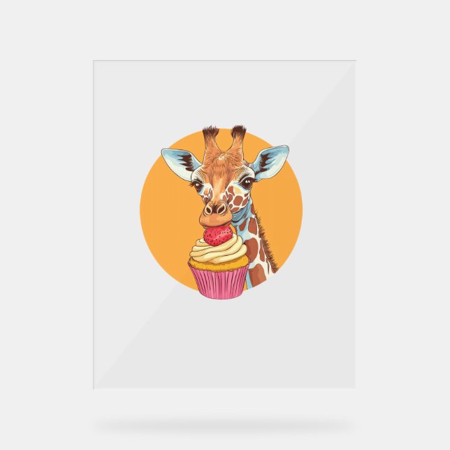 Giraffe Avec Cupcake (Recto)