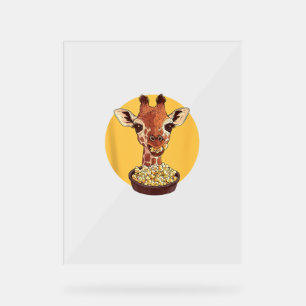 Giraffe Avec Popcorn Cartoon Humour animal