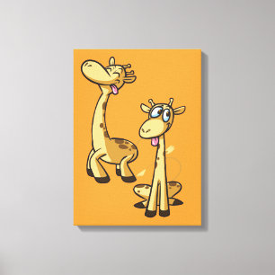 GIRAFFE BABIES LEINWANDDRUCK