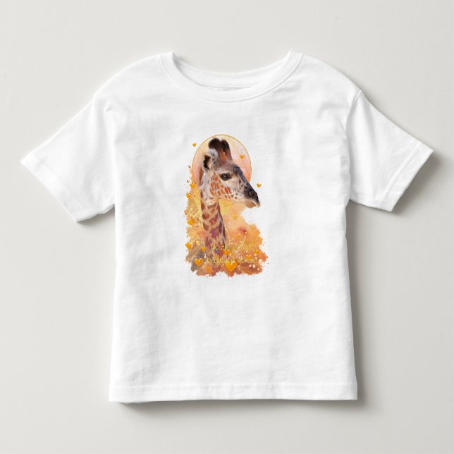 Giraffe Baby, ALS WIR JUNG WAREN Kleinkind T-shirt (Vorderseite)