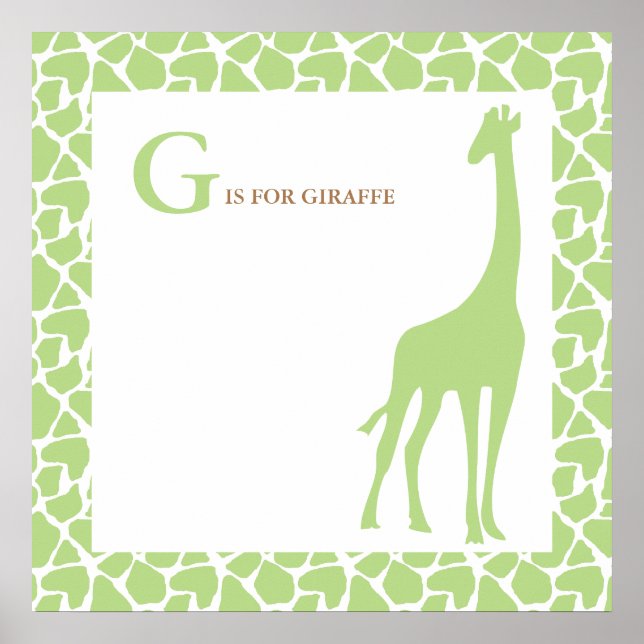 Giraffe Baby Bedroom Wall Poster (Vorne)