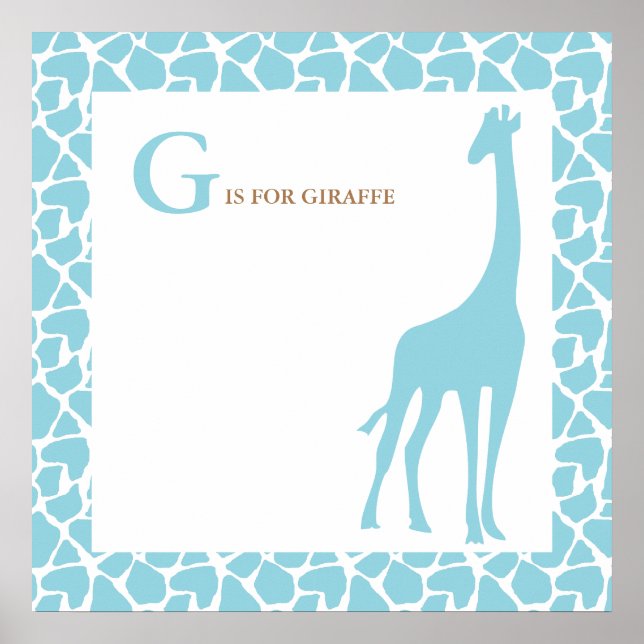 Giraffe Baby Bedroom Wall Poster (Vorne)