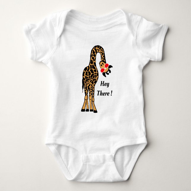 Giraffe Baby Bodysuit - Hipster Animal Romper Gesc Baby Strampler (Vorderseite)