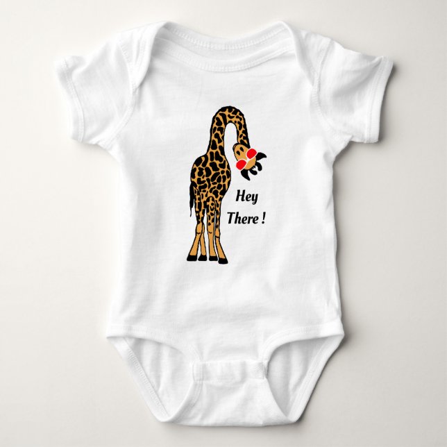 Giraffe Baby Bodysuit - Hipster Animal Romper Gesc Strampler (Vorderseite)