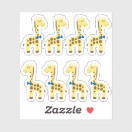 Giraffe Baby Boy Blue Bow Planner / Scrapbook Aufkleber