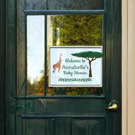 Giraffe Baby Dusche Begrüßungszeichen Fensteraufkleber