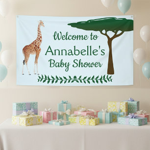 Giraffe Baby Dusche Willkommen Banner