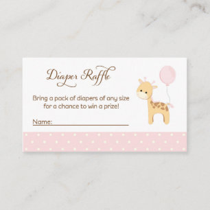 Giraffe Baby Duwer Diaper Raffelkarten Begleitkarte