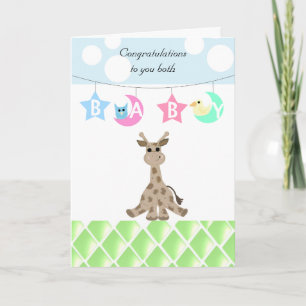 Giraffe Baby Herzlichen Glückwunsch Karte