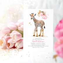 Giraffe Baby Niedlich Pink Brown Gold Girl Babydus