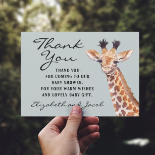 Giraffe Baby Shower Danke