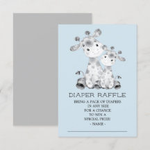 Giraffe Baby Shower Diaper Raffle Ticket